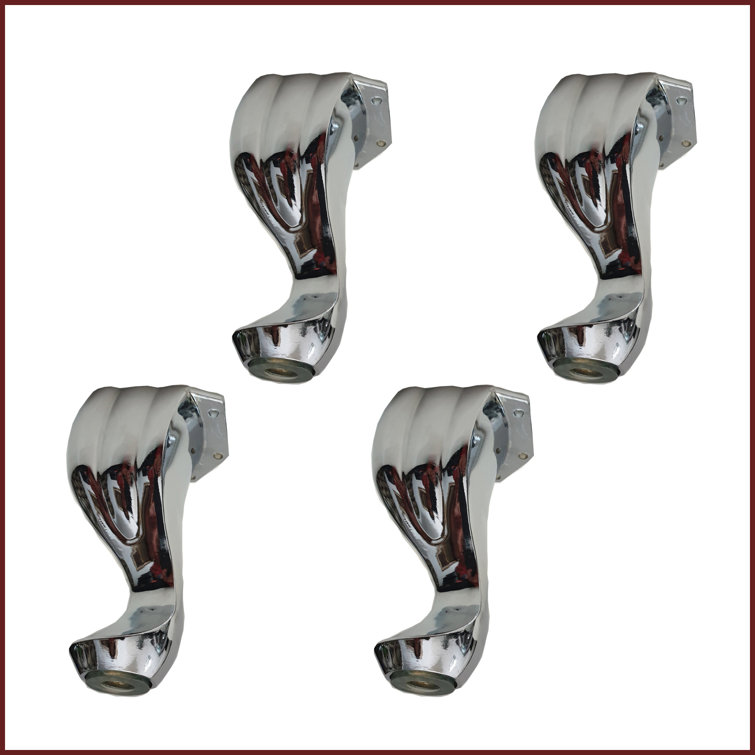 Symple Stuff 4 X Metal Queen Ann Design Replacement Furniture Legs